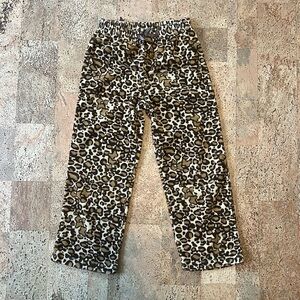 Jaguar butterfly fleece pants
